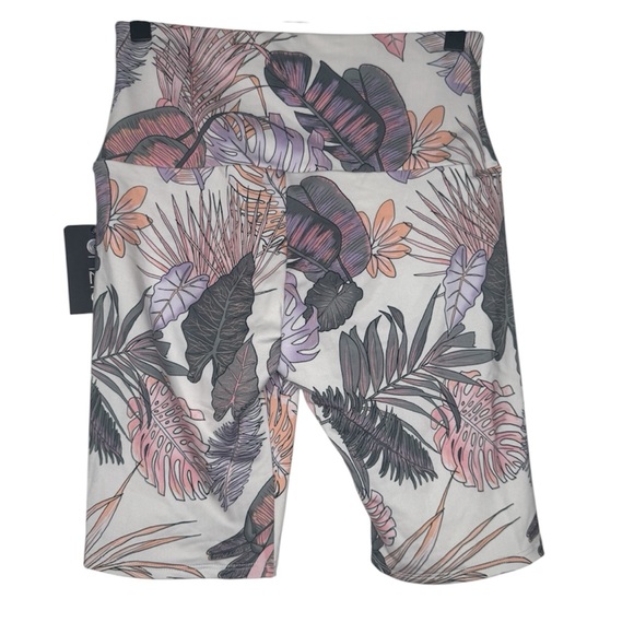Onzie High Rise Biker Shorts in the Boho Botanical print womens S/M athletic - Picture 4 of 5